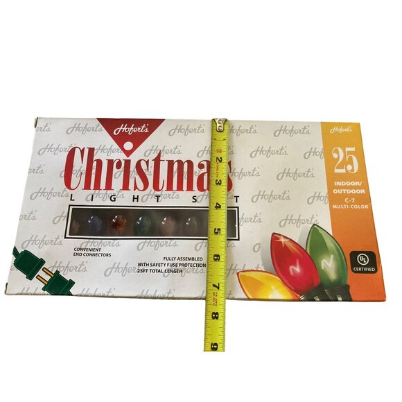 Hoferts Christmas Light Set 25Ft C7 Colored Holiday String - Picture 5 of 7